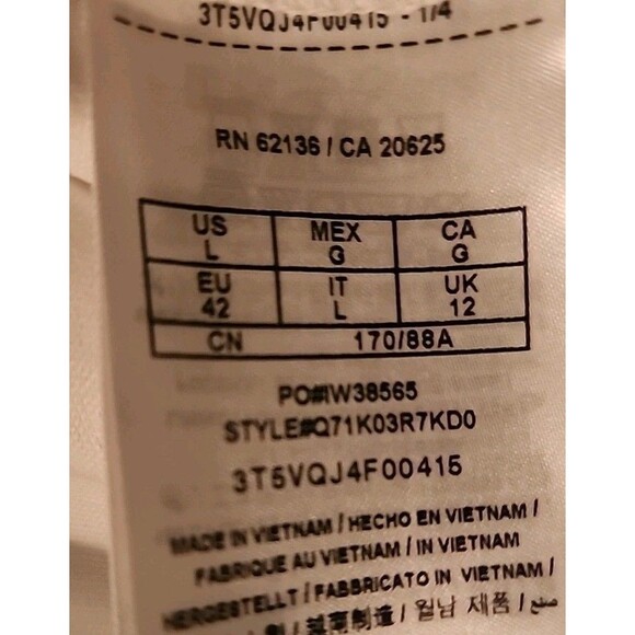 Guess Sundress Large White Floral Maxi Lined Side Slits Beachy Adjustable Straps - Picture 12 of 15